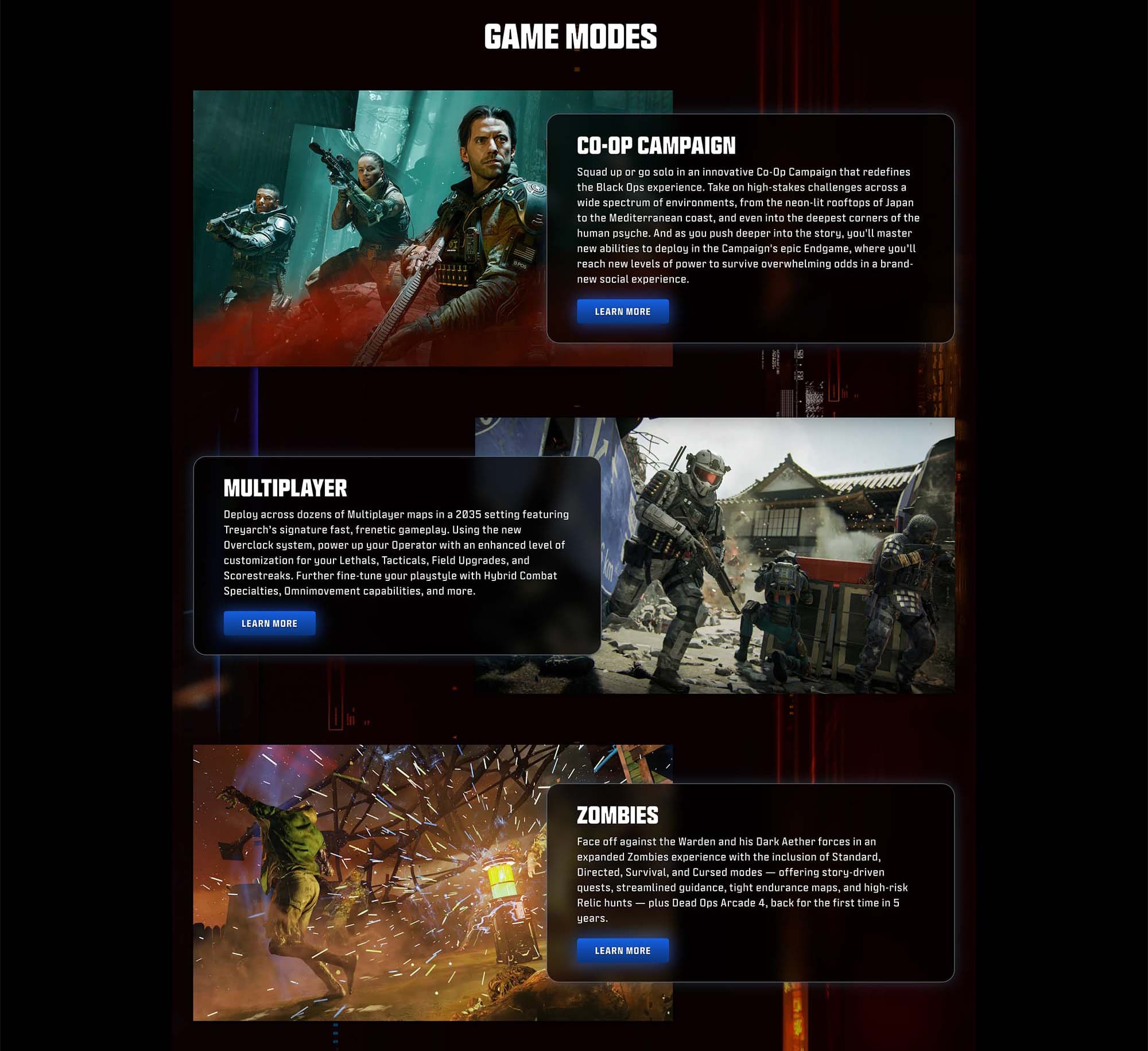 Black Ops 7 game modes section