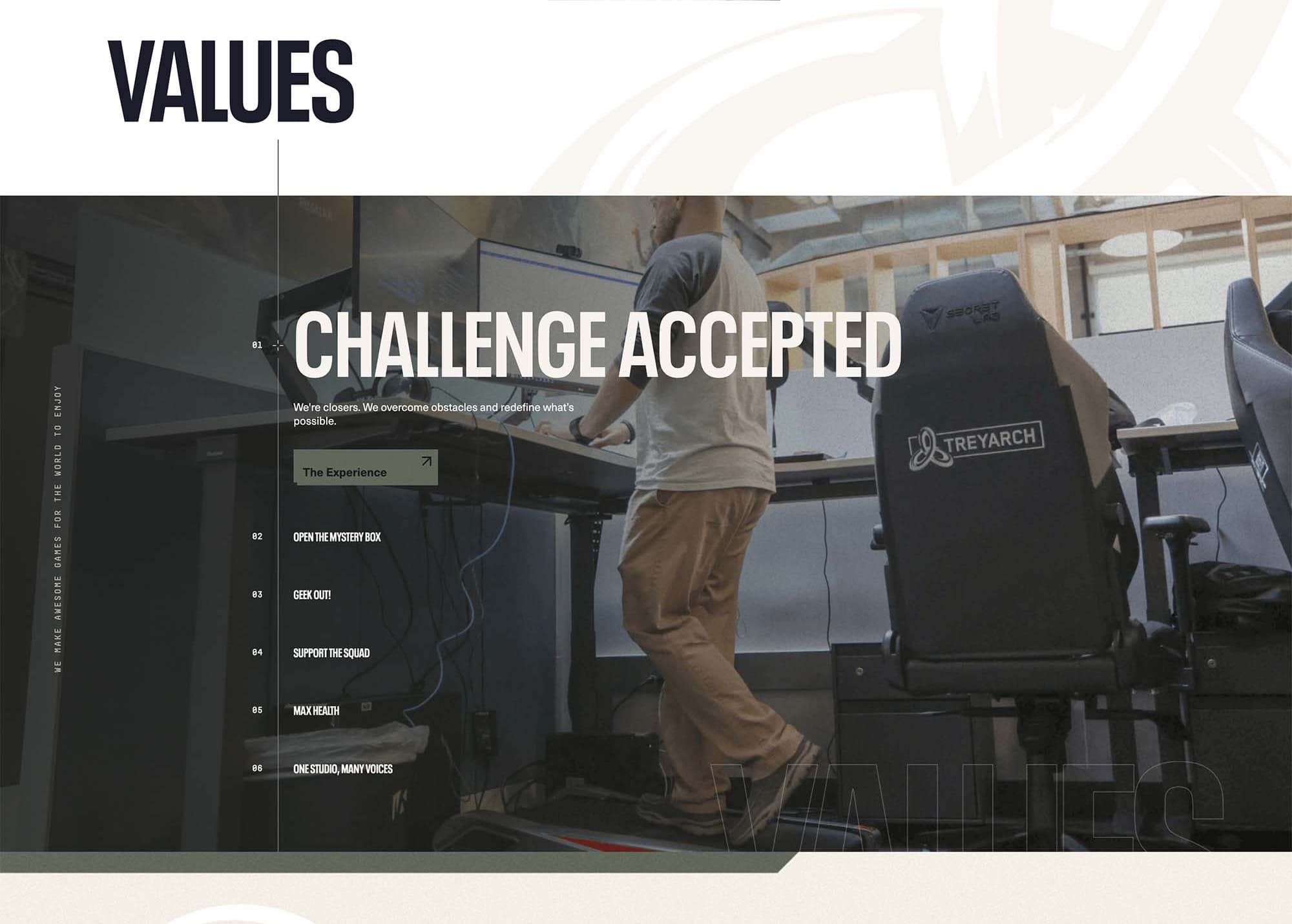 Treyarch Studios values section